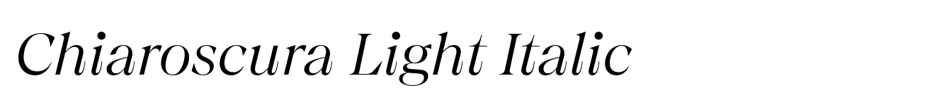 Chiaroscura Light Italic